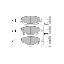 Pastiglie freno anteriori GT2i Club per TOYOTA Avensis III Sedan (_T27_) 2.2 D-4D (ADT271_) 177cv 2008-11-01-2018-10-01