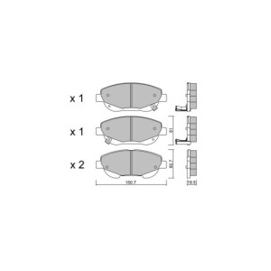 Pastiglie freno anteriori GT2i Club per TOYOTA Avensis III Sedan (_T27_) 2.2 D-4D (ADT271_) 177cv 2008-11-01-2018-10-01