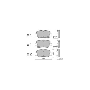 Plaquettes de frein GT2i Club Arrière pour TOYOTA Avensis III SW (_T27_) 3.5 (GSV40_) 278cv 2008-11-01-2018-10-01