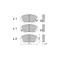 Plaquettes de frein GT2i Club Avant pour HYUNDAI Sonata V (NF) / Sonica 3.3 270cv 2004-08-01-2011-12-01