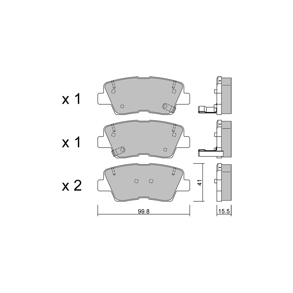 Plaquettes de frein GT2i Club Arrière pour HYUNDAI Sonata V (NF) / Sonica 3.3 251cv 2004-08-01-2011-12-01 - GT-PC9030 - 3666618589718