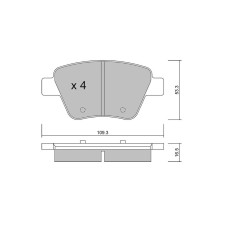 Bremsbeläge GT2i Club Hinten für VOLKSWAGEN Scirocco III (137, 138) 2.0 R 281cv 2008-05-01-2017-11-01