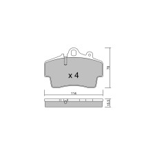 Plaquettes de frein GT2i Club Avant pour PORSCHE Boxster I (986) 3.6 Carrera 4 330cv 1996-09-01-2004-12-01