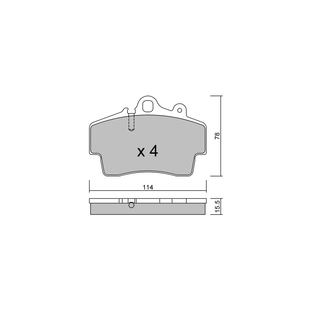 GT2i Club Front brake pads for PORSCHE Boxster I (986) 3.6 Carrera 4 330cv 1996-09-01-2004-12-01 - GT-PC9080 - 3666618589749
