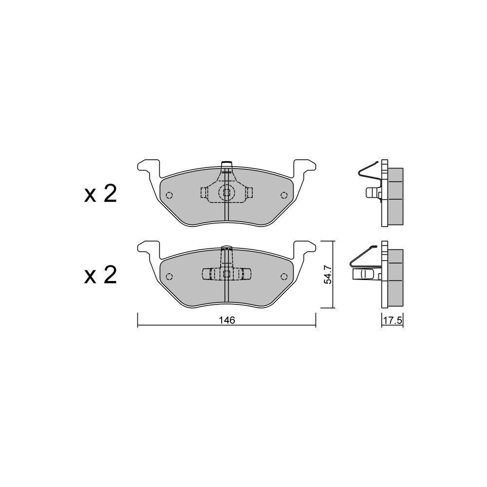 Plaquettes de frein GT2i Club Arrière pour FORD Maverick II 3.0 V6 24v 244cv 2001-02-01- - GT-PC9240 - 3666618589855