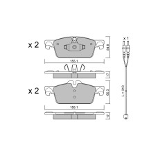 Pastiglie freno anteriori GT2i Club per PEUGEOT 508 I SW (8E_) 518 d 150cv 2010-11-01-2018-12-01