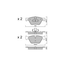 Plaquettes de frein GT2i Club Avant pour BMW 5 VI (F10) 528 i 259cv 2009-06-01-2016-12-01
