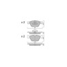 GT2i Club Front brake pads for BMW 5 VI (F10) 528 i 259cv 2009-06-01-2016-12-01