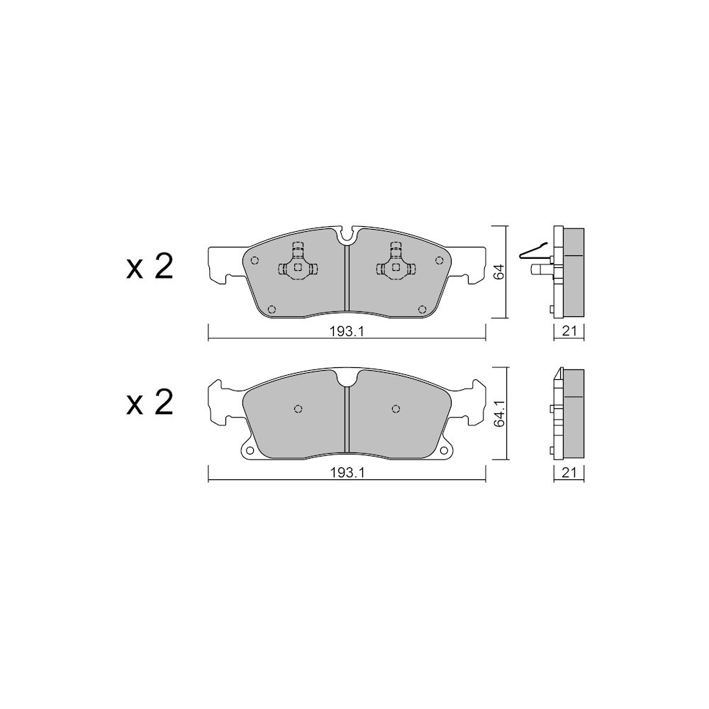 Pastiglie freno anteriori GT2i Club per MERCEDES BENZ GLE I Coupe (C292) 400 4-matic (292.356) 334cv 2015-03-01-2019-10-01 - GT-PC9424 - 3666618589978