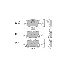 Plaquettes de frein GT2i Club Arrière pour JEEP Grand Cherokee IV (WK, WK2) 3.6 VVT 4x4 290cv 2010-06-01-