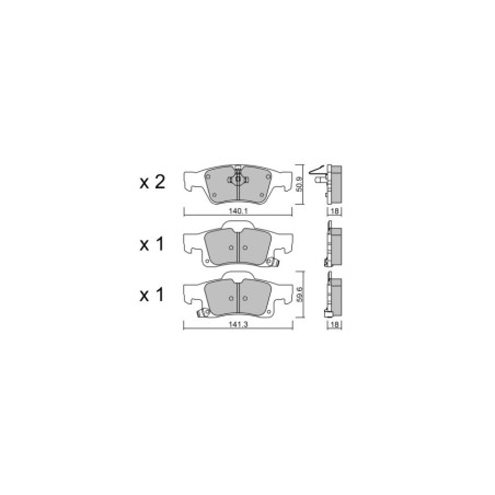 Plaquettes de frein GT2i Club Arrière pour JEEP Grand Cherokee IV (WK, WK2) 3.6 VVT 4x4 290cv 2010-06-01-