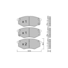 Plaquettes de frein GT2i Club Avant pour HYUNDAI ix20 (JC) 1.6 CRDI 128cv 2010-11-01-