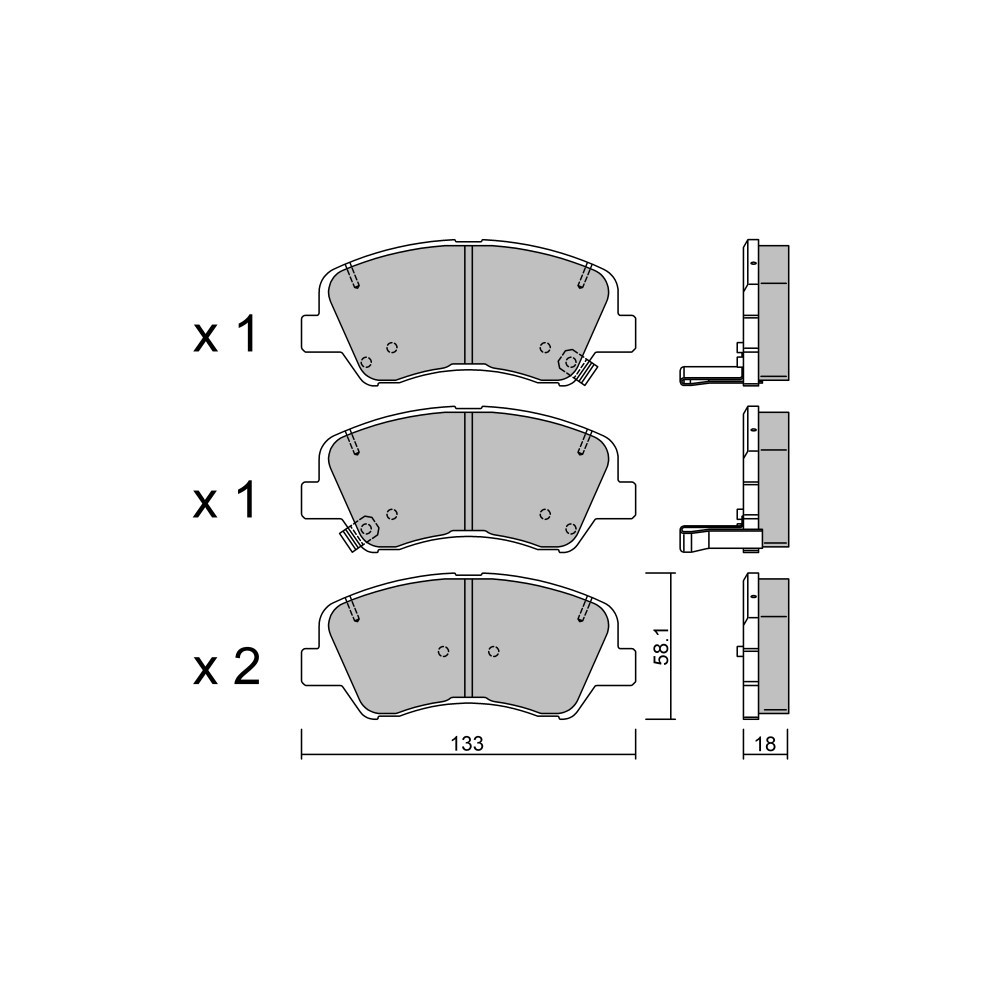 Pastiglie freno anteriori GT2i Club per HYUNDAI Accent IV (RB) / Solaris 1.6 GDI 141cv 2010-11-01-2019-04-01 - GT-PC9590 - 3666618590080