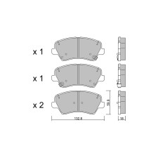 Pastiglie freno anteriori GT2i Club per KIA Ceed II (JD) 1.6 GT 204cv 2012-05-01-