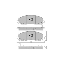 Plaquettes de frein GT2i Club Avant pour JEEP Wrangler IV (JL) 2.0 4xe Plug-in Hybrid (JL74) 381cv 2017-11-01-