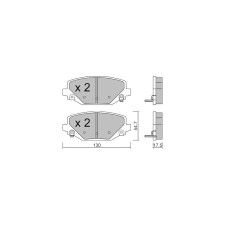 Bremsbeläge GT2i Club Hinten für FIAT Freemont (345_) 3.6 V6 283cv 2011-08-01-