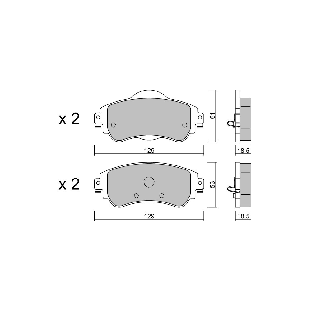 Bremsbeläge GT2i Club Avant für CITROEN C4 II (B7) 35 TFSI 150cv 2009-11-01- - GT-PC9650 - 3666618590158