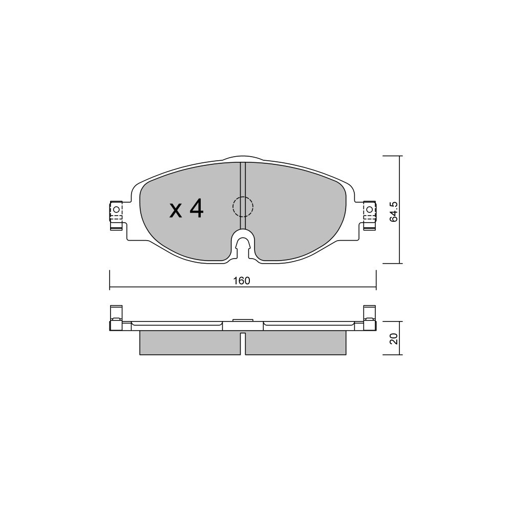 GT2i Club Front brake pads for VOLKSWAGEN Caddy IV SW (SAB, SAJ) 2.0 TSI 4motion 281cv 2015-05-01- - GT-PC9660A - 3666618590165
