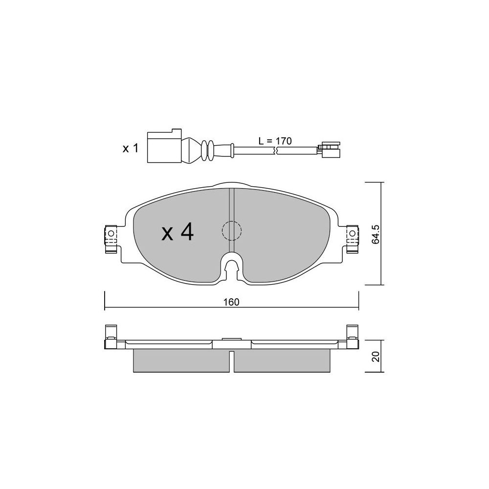 GT2i Club Front brake pads for AUDI A3 - A3 Quattro (8Y) 30 TFSI, 30 TDI, 35TFSI, 35TDI 2020-  Brake calipers Trw  - GT-PC9660 - 3661768552827