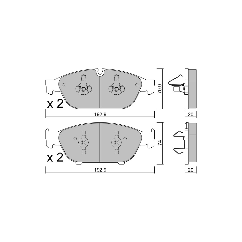 GT2i Club Front brake pads for AUDI A7 I Sportback (4GA, 4GF) S7 quattro 421cv 2010-10-01-2018-05-01 - GT-PC9690 - 3666618590189