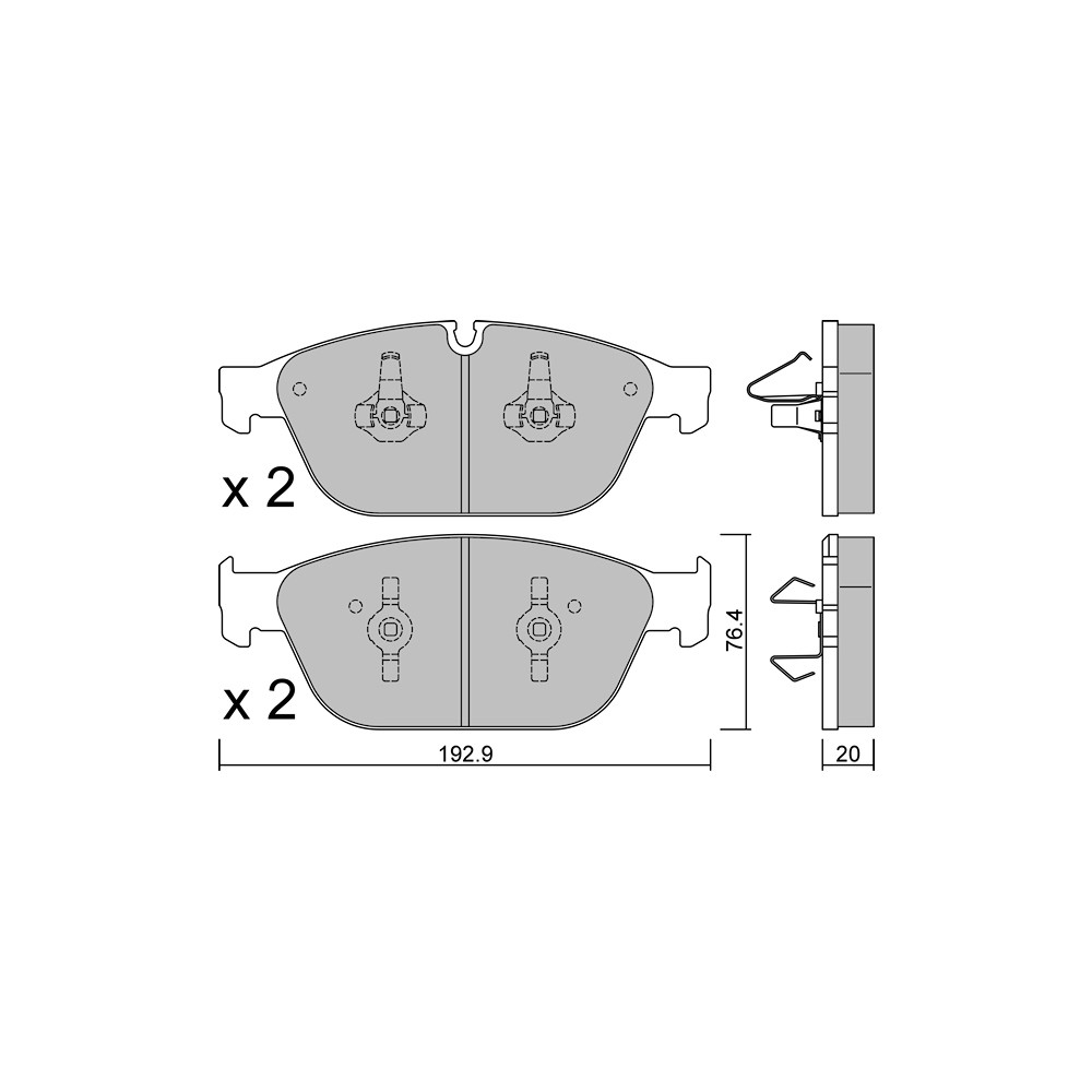 GT2i Club Front brake pads for AUDI Q5 I (8RB) S8 plus quattro 606cv 2008-11-01-2017-05-01 - GT-PC9700 - 3666618590202