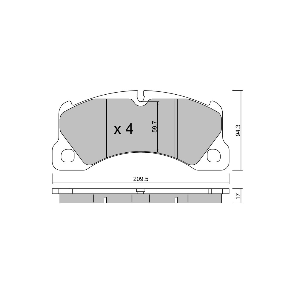 Pastiglie freno anteriori GT2i Club per PORSCHE Taycan (Y1A) Turbo S 762cv 2019-05-01- - GT-PC9733 - 3666618590271