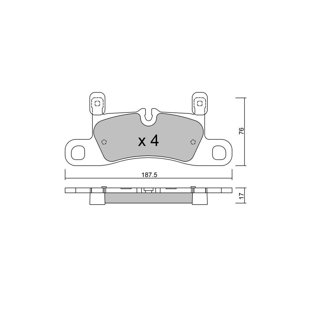 Pastiglie freno posteriori GT2i Club per PORSCHE Cayenne II (92A) 4.8 Turbo S 570cv 2010-05-01- - GT-PC9743 - 3666618590295