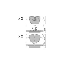 GT2i Club Rear brake pads for BMW 3 VI (F30, F80) 340 i 361cv 2011-11-01-2018-10-01