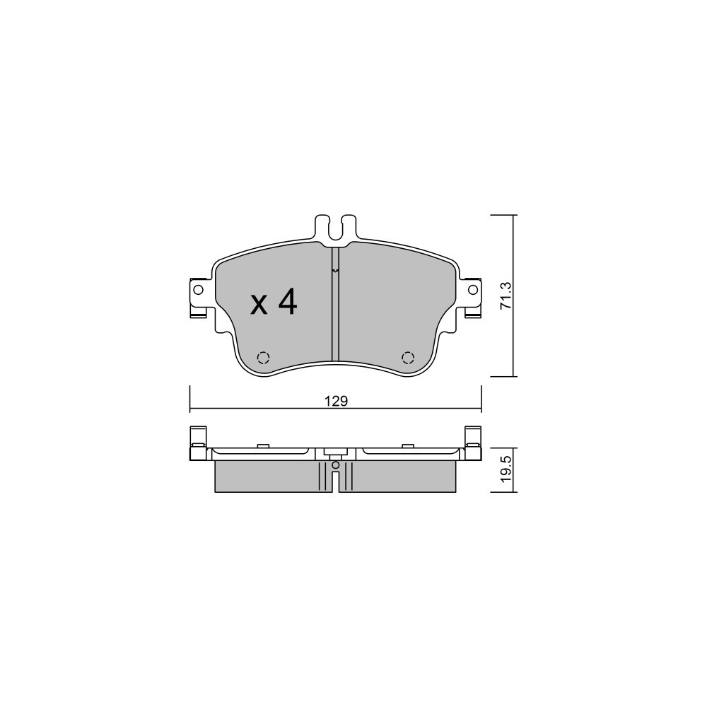 Pastiglie freno anteriori GT2i Club per MERCEDES BENZ Classe A III (W176) B 180 (246.242) 123cv 2012-06-01-2018-05-01 - GT-PC9800 - 3666618590356