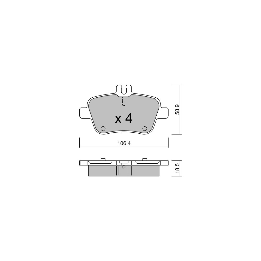 GT2i Club Rear brake pads for MERCEDES BENZ CLA I Coupe (C117) 350 (172.457) 306cv 2013-01-01-2019-03-01 - GT-PC9820 - 3666618590370