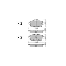 Plaquettes de frein GT2i Club Arrière pour MERCEDES BENZ Classe M III (W166) AMG 63 4-matic 558cv 2011-06-01-2015-12-31