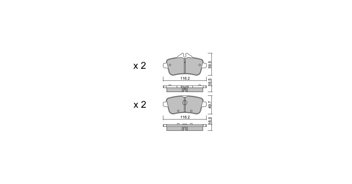 GT2i Club Rear brake pads for MERCEDES BENZ GLE I (W166) AMG 63 S 4-matic (166.075) 585cv 2015-04-01-