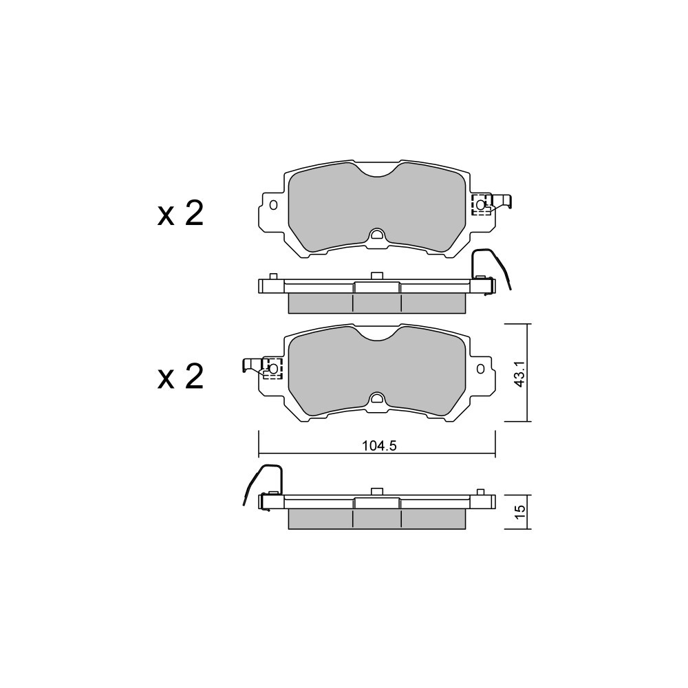 Plaquettes de frein GT2i Club Arrière pour MAZDA CX-5 I (KE, GH) 2.5 AWD 192cv 2011-11-01- - GT-PC9860 - 3666618590431