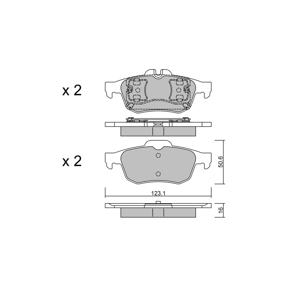 GT2i Club Rear brake pads for RENAULT Latitude (L70_) 3.0 dCi 240 (L70G) 241cv 2010-07-01- - GT-PC9900 - 3666618590448