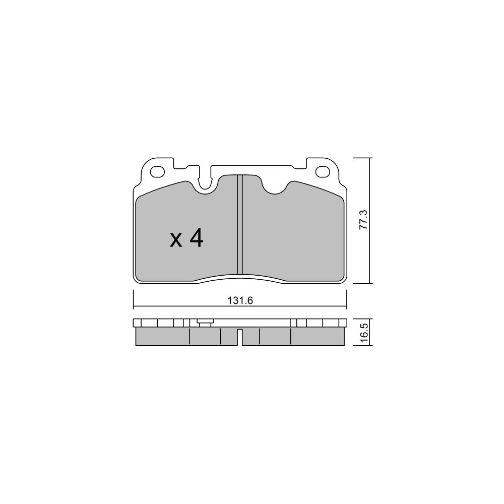 Bremsbeläge GT2i Club Avant für AUDI Q5 I (8RB) SQ5 TDI quattro 313cv 2008-11-01-2017-05-01 - GT-PC9950 - 3666618590516