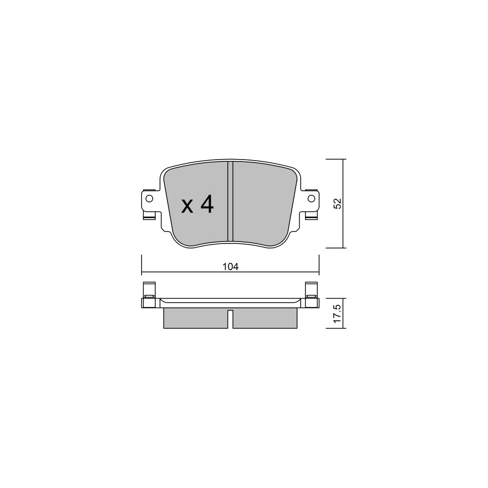 GT2i Club Rear brake pads for AUDI Q3 I (8UB, 8UG) 2.0 TFSI quattro 256cv 2011-06-01-2019-12-01 - GT-PC9960 - 3666618590530