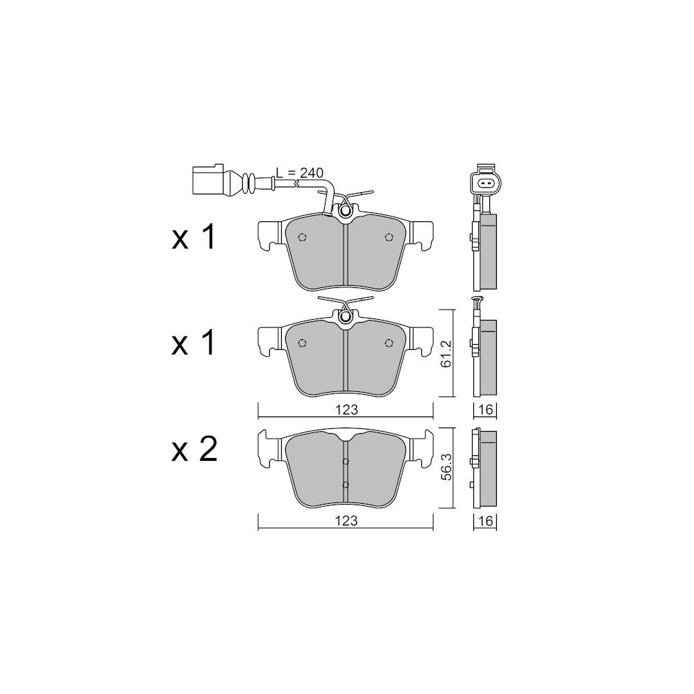 Bremsbeläge GT2i Club Hinten für AUDI RS3 -S3 (8V) RS3 2.5i 20V TFSi 2012-20 - Bremssättel Ate - GT-PC9971 - 3666618590554