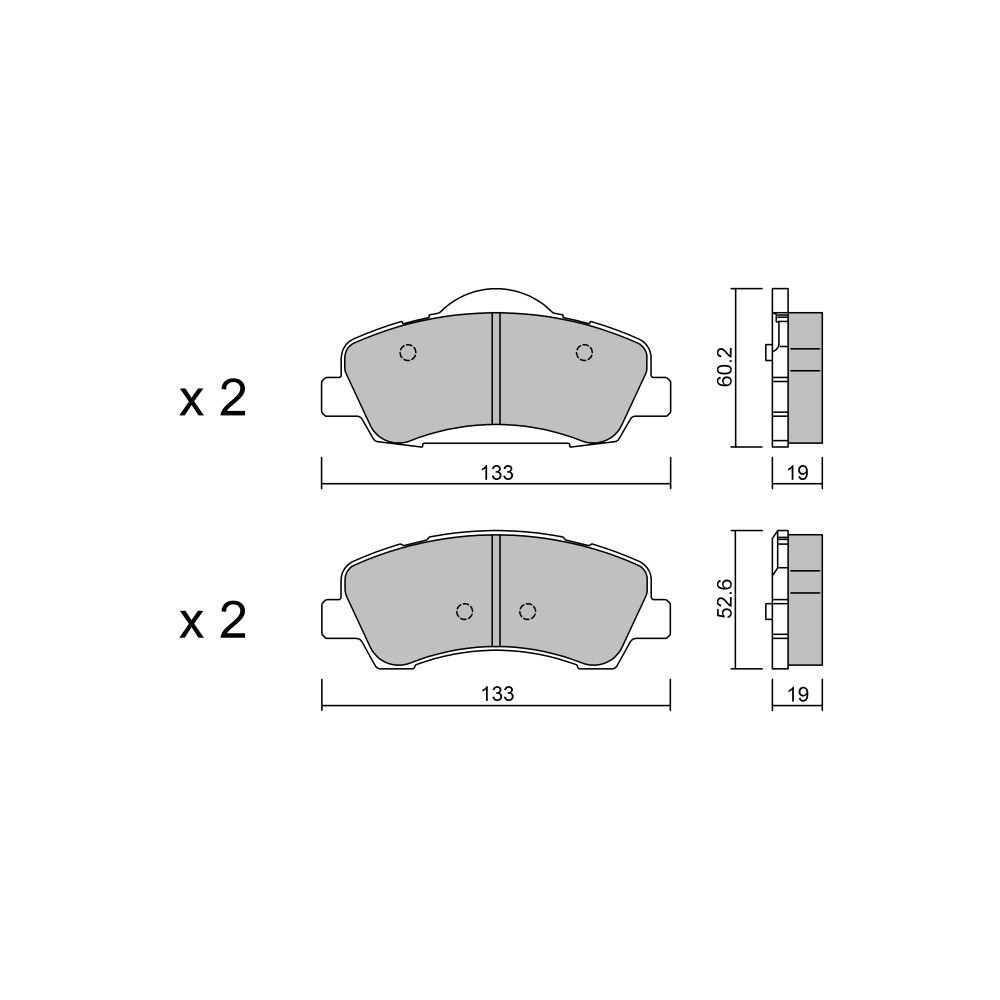 Pastiglie freno anteriori GT2i Club per PEUGEOT 308 II 1.5 BlueHDi 130 (ECYHZJ, ECYHZR) 131cv 2013-09-01-2021-06-01 - GT-PC9980 - 3666618590561