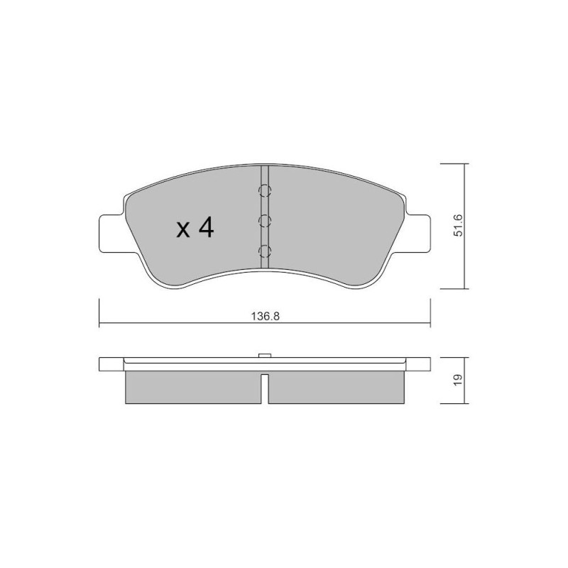 GT2i Club Front brake pads for CITROEN C2 (JM_) 1,6 VTS 90cv 2003-07-01-2012-09-01 - GT-PC3360 - 3661768552742
