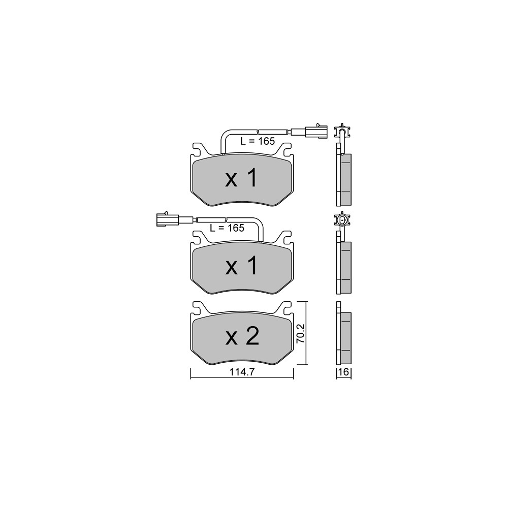 Plaquettes de frein GT2i Club Arrière pour ALFA ROMEO Giulia II (952_) 2.9 GTA (952AAM24) 540cv 2015-10-01- - GT-PC11020 - 3666618580586