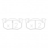 Bremsenpaket mit Scheibenbremsen und Bremsbelägen hinten Citroën Saxo VTS / Peugeot 106 S16 / 306 S16