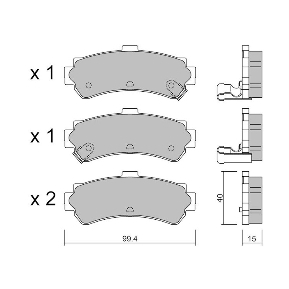Plaquettes de frein GT2i Club Arrière pour NISSAN Almera I (N15) 2.0 QX 141cv 1995-07-01-2000-09-01 - GT-PC4180 - 3666618585796