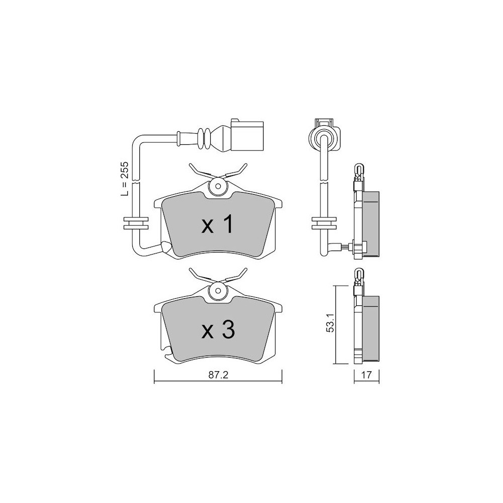 Pastiglie freno posteriori GT2i Club per SEAT Cordoba II (6L2) 1.8 T FR 150cv 2002-09-01-2009-11-01 - GT-PC1024 - 3666618579887