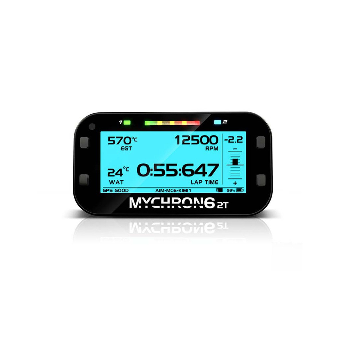 Mychron 6 2T chronomètre GPS AIM (sonde température avec connectique 1 Thermocouple) - AIM-MY62T-1TC.T12 - MY62T-EGT-T12