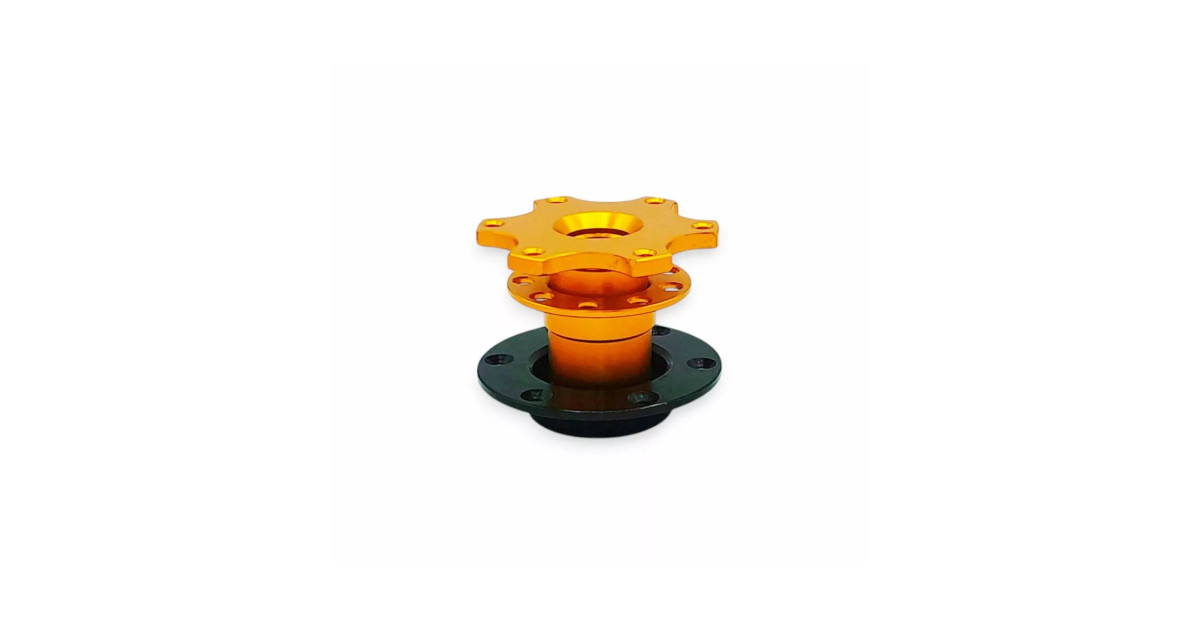 OBP quick-release steering wheel hub, splined, 6 holes