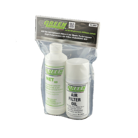 Kit d'entretien pour filtres coton Green Filter spray 0.3L + nettoyant 0.5L
