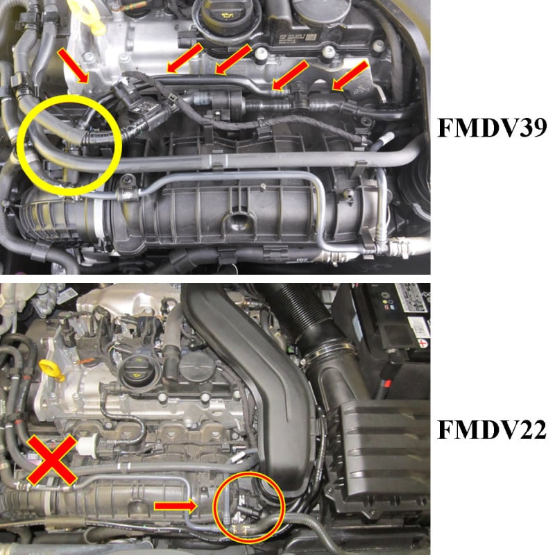 Dump Valve Forge für VAG 1.5 TSi mit Schnüffler - FO-FMDV22-R.R - FMDV22-RED