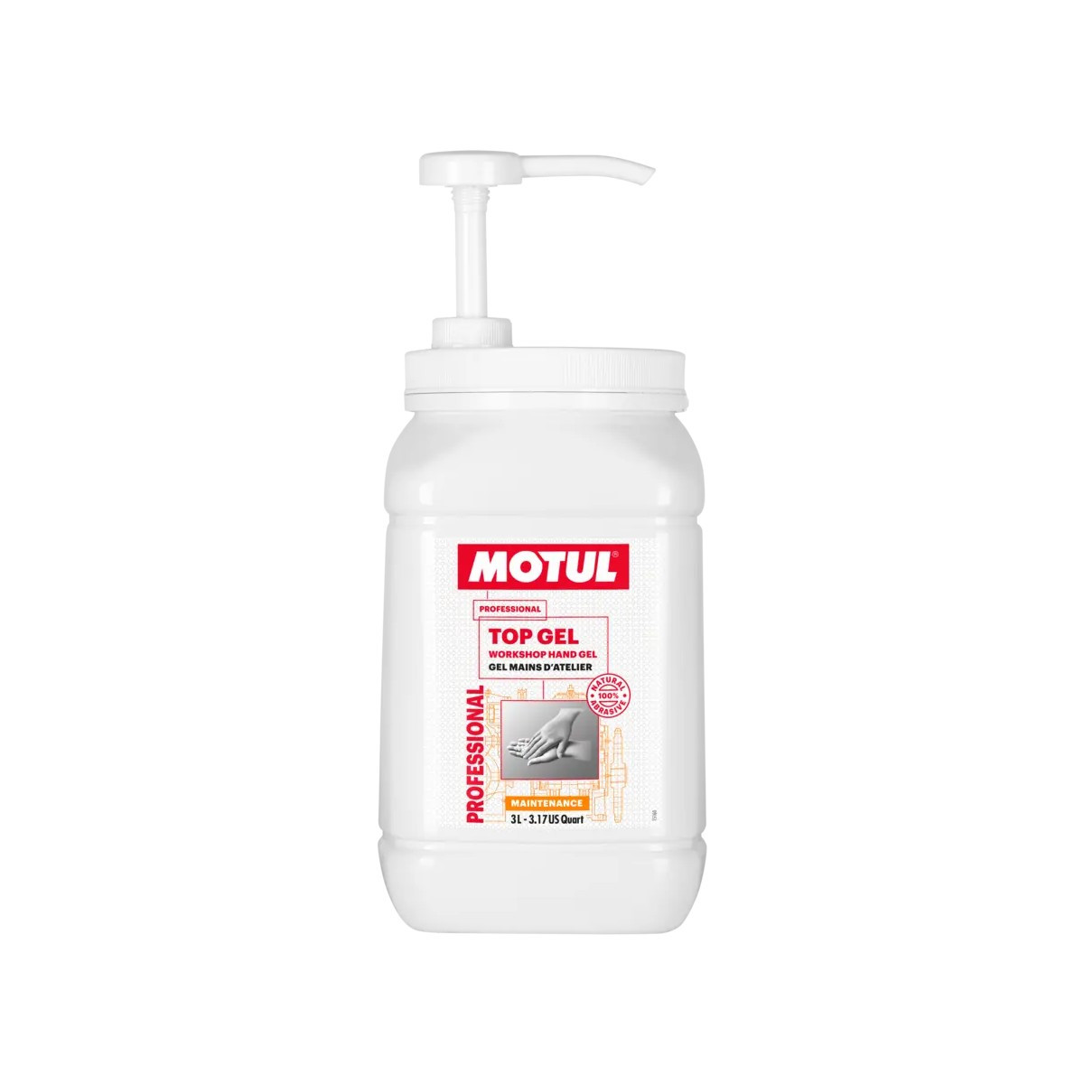 Savon crème microbilles 3 litres MOTUL TOP GEL - MOT-108728 - 108728