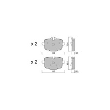 Pasti per freno GT2i Club posteriori per BMW serie 2 coupé (G42)