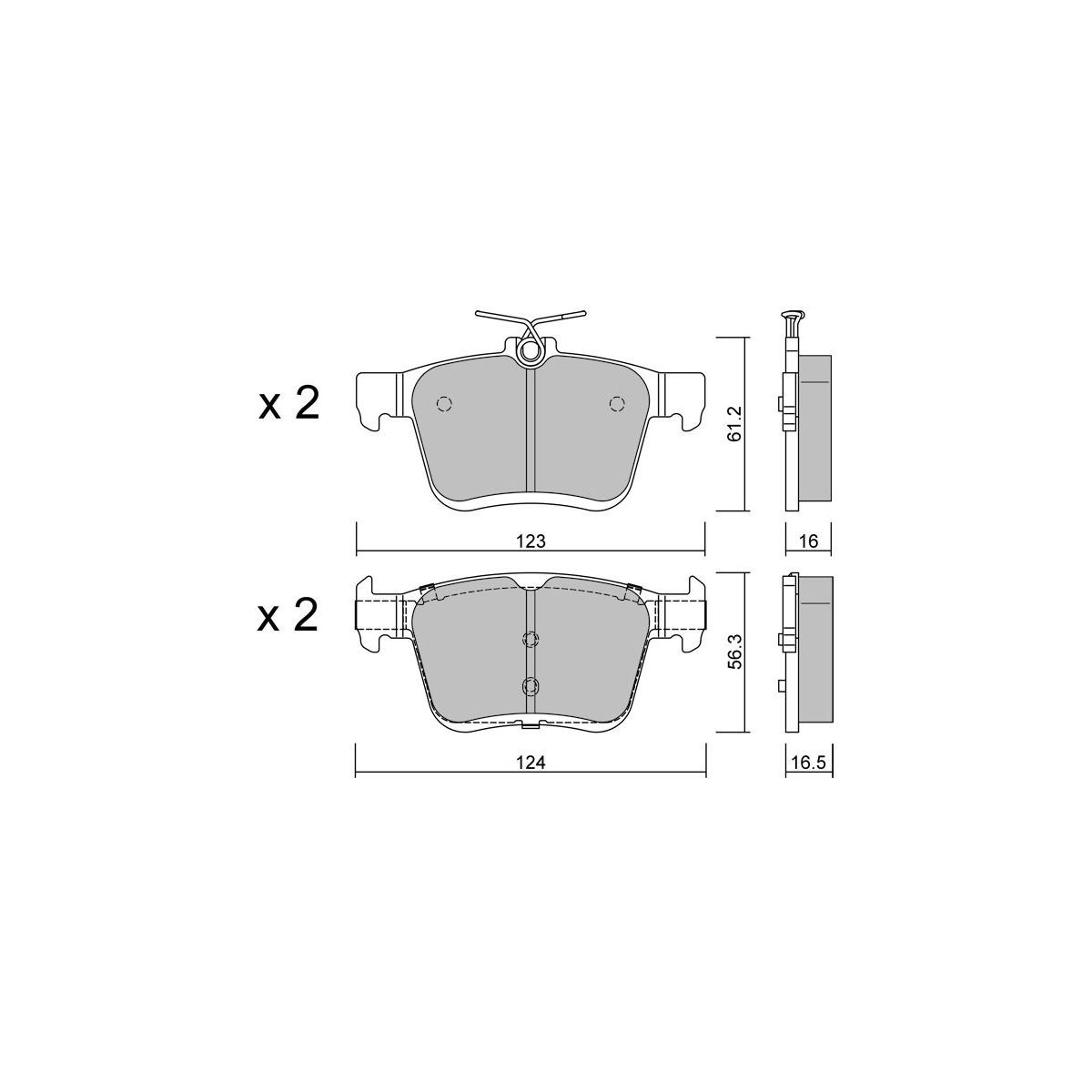 Pasti per freno GT2i Club posteriori per Seat Ateca (KH7) 2.0 TSI 4drive - GT-PC9672 - 3666618604022